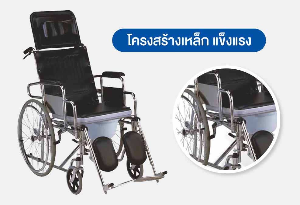 รถเข็นวีลแชร์นั่งถ่าย bacomm ll
