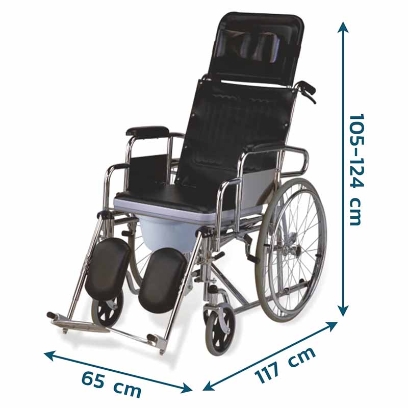 ขนาด รถเข็นวีลแชร์ รุ่น BACOMM-LL
