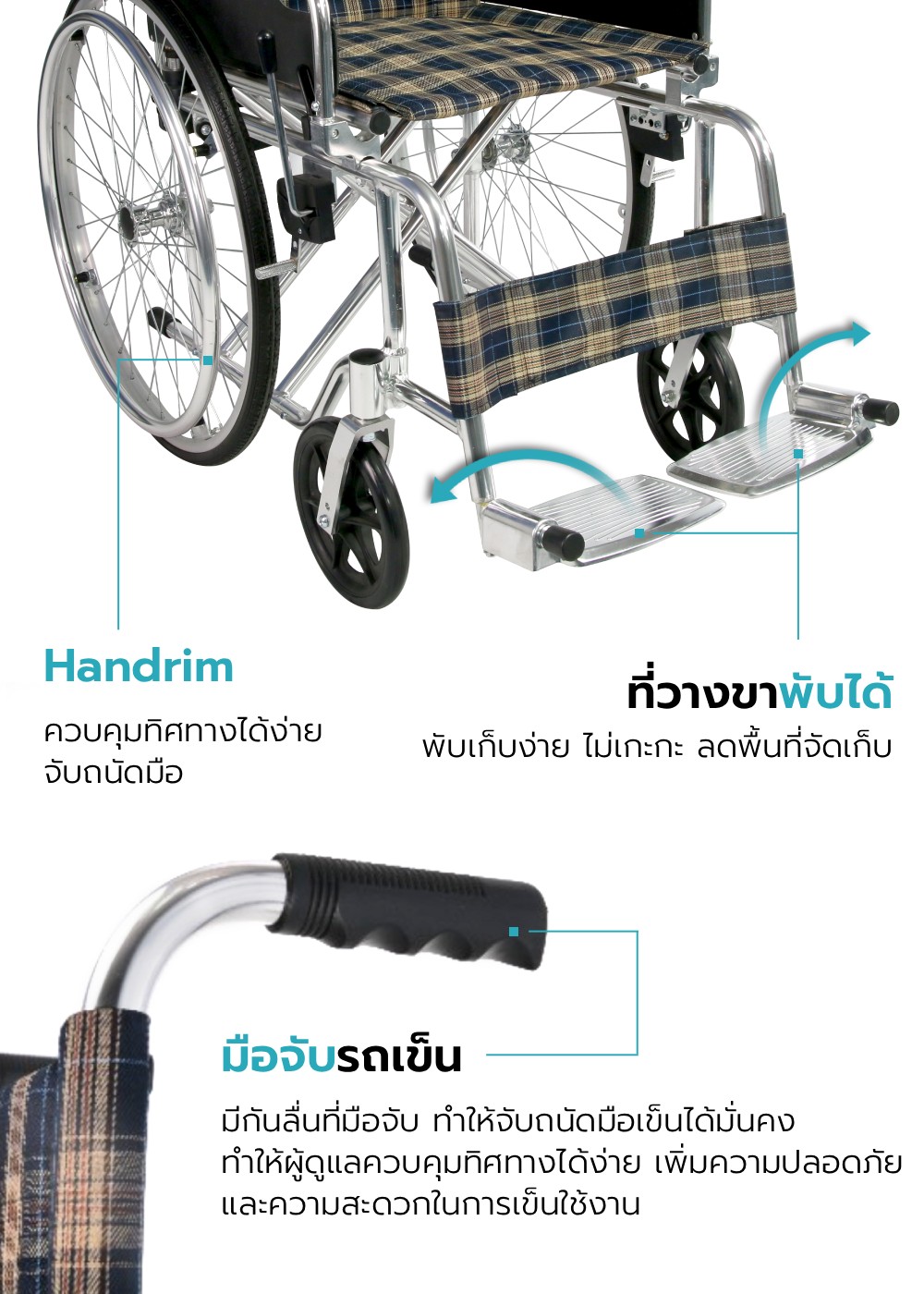 รถเข็นวีลแชร์ รุ่น LOGAN