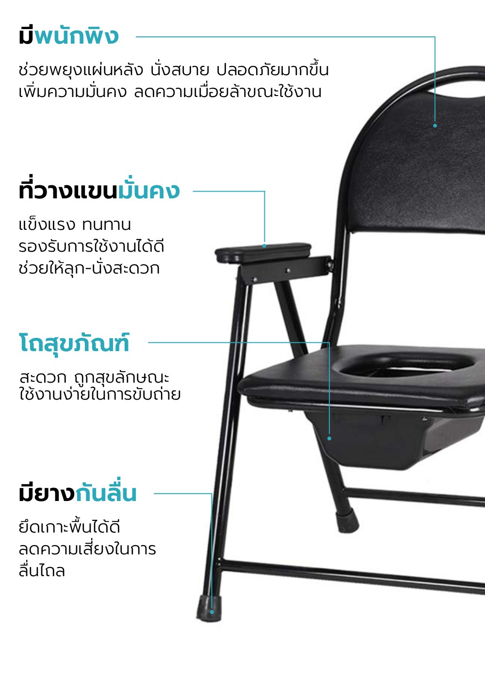 เก้าอี้นั่งถ่าย รุ่น SELENA