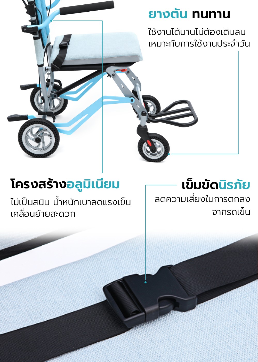 รถเข็นวีลแชร์ รุ่น THUNDER