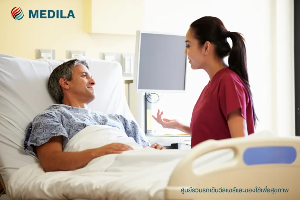 เตียงผู้ป่วยจัดท่านอน Semi Fowler